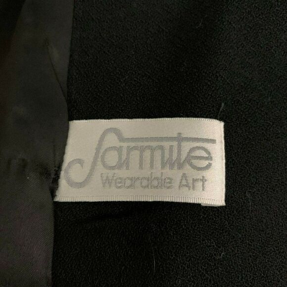 Sarmite Wearable Art Jacket Blazer S Black Red - Picture 5 of 5